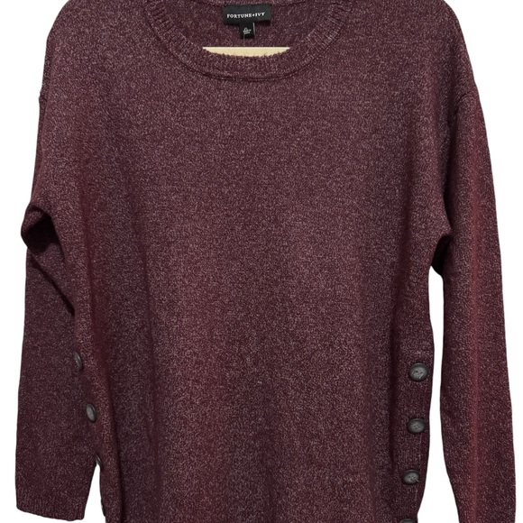 Fortune+ Ivy - Burgundy sweater - NWT - size L - Picture 2 of 8